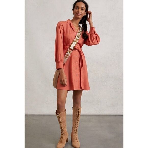 Anthropologie Dresses & Skirts - NEW Anthropologie Amadi LA Rafia Mini Button Front Shirt Dress XX-Small & Large